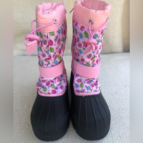 Snow Boots Dream Pairs Big Girl Mid Calf waterproof insulation boots pink size 3 - Picture 15 of 15